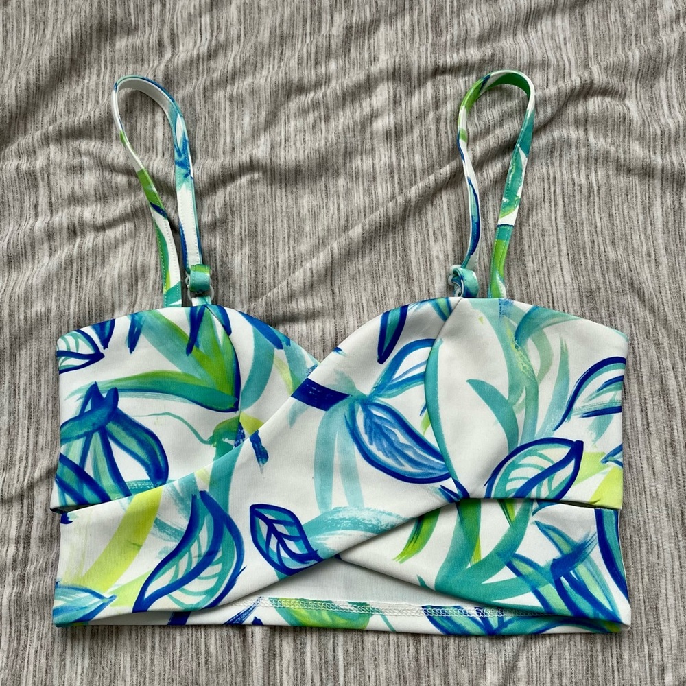 NWOT SABO SKIRT Wrap Tropical Crop Top - Picture 1 of 2